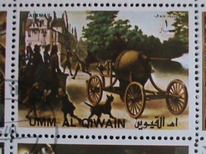 ​UNN AL QIWAIN STAMP:HISTORY OF SPACE  STAMPS CTO LARGE FULL SHEET VERY FINE