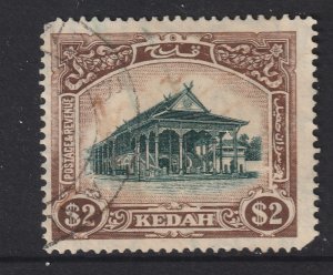 Kedah (Malay state) a used $3 from 1921 with wmk crown to left