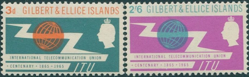 Gilbert & Ellice Islands 1965 SG87-88 ITU set MLH