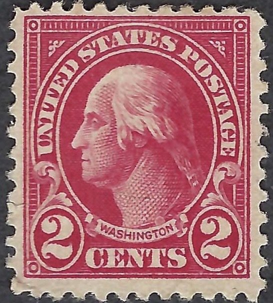 United States #554 2¢ George Washington (1922-25). Carmine. Unused. NG