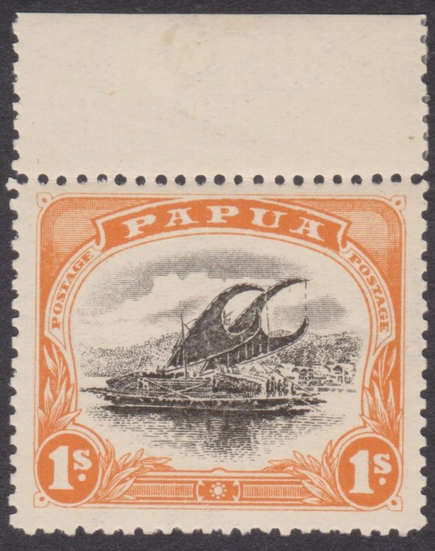 1909 Papua Lakatoi 1/- Small Papua - Wmk sideways - Perf 12½ OG MINT