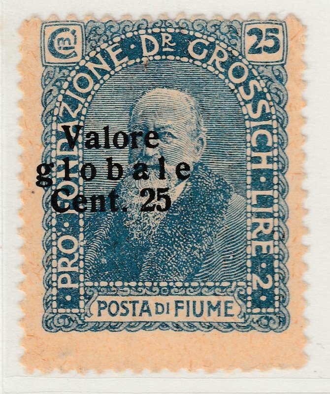 Fiume 1920 Surcharge 25c on 25c Very Fine MNG Stamp A21P11F4966