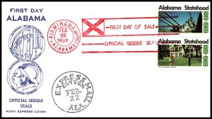 US First Day Sale of Alabama Sequi Seals 1969 Cover