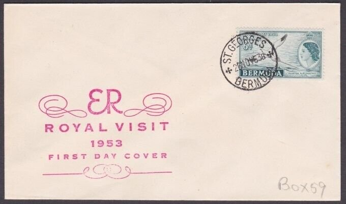 BERMUDA 1953 Coronation FDC with official handstamp.........................x894