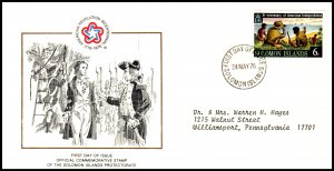 Solomon Islands 333 US Bicentennial Typed FDC