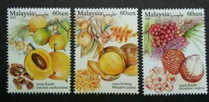 *FREE SHIP Malaysia Sour Fruits 2019 Flower Plant Tree Food Flora (stamp) MNH