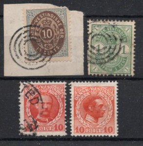 DANISH WEST INDIES. 1873-1907. Various stamps.