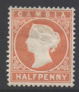 Gambia Scott 5 - SG10b, 1880 Victoria 1/2d used