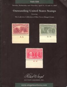 Siegel: Sale # 839  -  Outstanding United States Stamps, ...