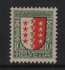 Switzerland   #B18  MH  1921   Pro Juventute  10c  Valais