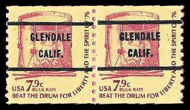 PCBstamps   US #1615a Coil Pair(=) 15.8c(2x7.9c) Drum, MNH, (24)