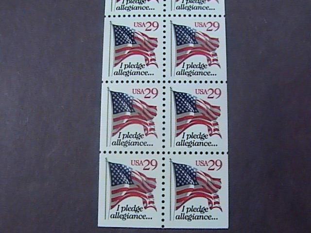 U.S.# 2594a-MNH-BOOKLET PANE 10-(P#K1111)-AMERICAN FLAG/ PLEDGE ALLEGIANCE-1993