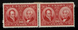Canada SC# 148, Pair, Mint Hinged, Large Hinge Remnant - S2697