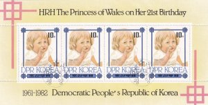 SA18d Korea 1982 21th Birth Anniv Princess of Wales used Souvenir Sheet