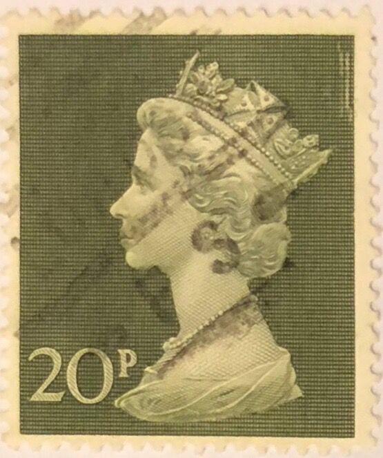 1970 Queenn Elizabeth II 20 p