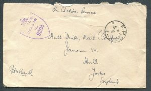 CANADA WWII MILITARY COVER F.P.O. CA 1 CANCEL DATED V-E DAY