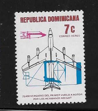 DOMINICAN REPUBLIC STAMP MNH  PRIMER VUELO #BA23