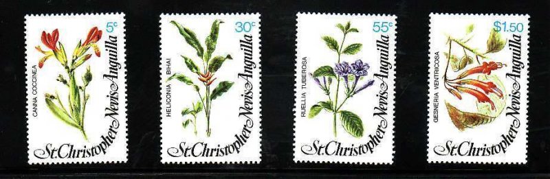 St. Kitts-Nevis-Sc#-380-3- id7-unused NH set-Flowers-1979-