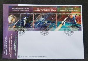 *FREE SHIP United Nations 50th Anniv Human Space Flight 2011 Astronomy (FDC)