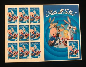 3534 Porky Pig Pane of 10, MNH