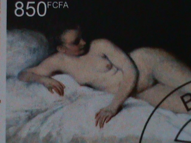 ​CENTRAL  AFRICA--FAMOUS NUDE ARTS PAINTINGS-BY  D'ANTOINE WATTEAU-CTO S/S