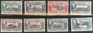 Falklands South Georgia Scott 3L1-8 MNH** 1944 set CV $30