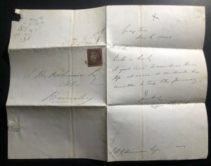 1849 England  Letter Cover To Beverley