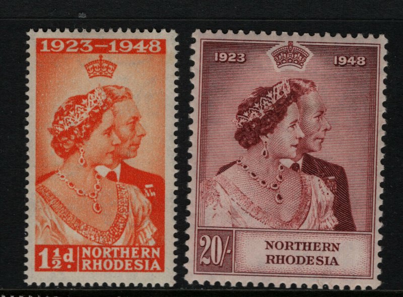 Northern Rhodesia #48 - #49 Very Fine Never Hinged Set