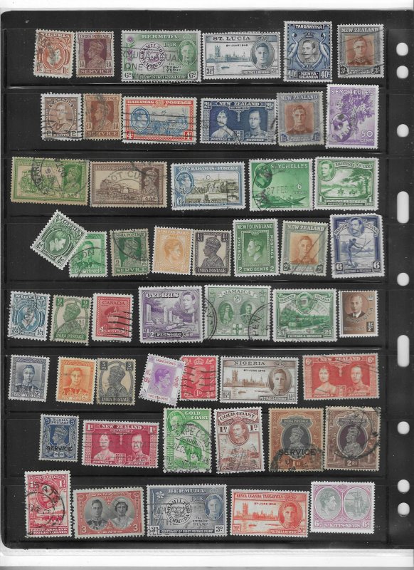 BRITISH COMMONWEALTH COLLECTION ON STOCK SHEET MINT/USED