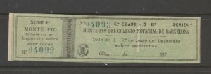 Spain Revenue Fiscal Stamp 7-20b-  scarce Legal and School