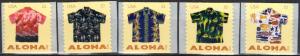 #4597-4601. Singles, Set-5.  \Aloha Shirts\  MNH.  .32cent