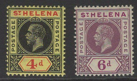 ST.HELENA SG85/6 1913 POSTAGE POSTAGE PAIR MTD MINT