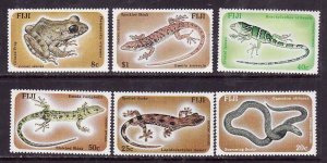 Fiji-Sc#544-9- id9-unused NH set-Reptiles-Amphibeans-1986-please note there is g