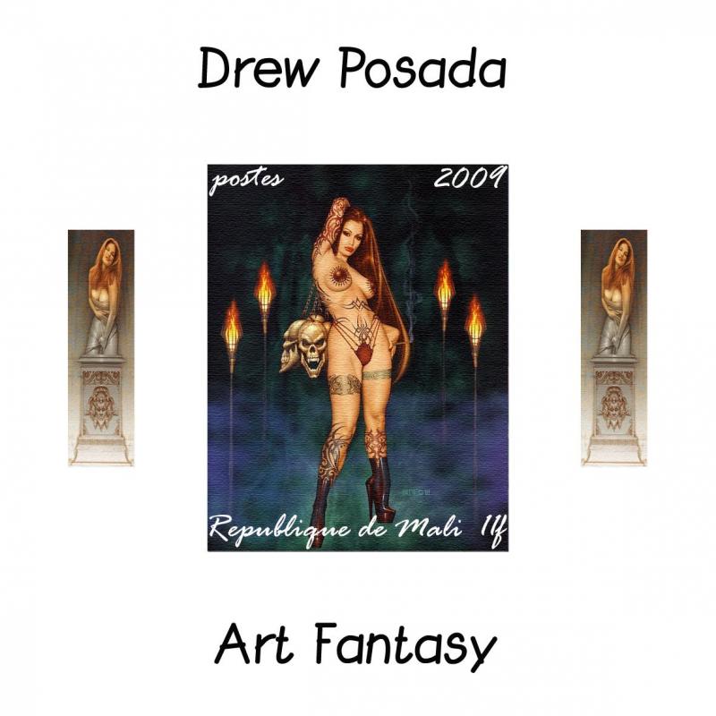 MALI SHEET DELUXE ART FANTASY POSADA NUDES