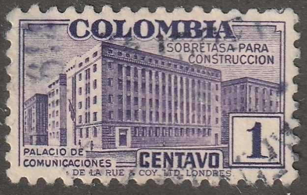 Columbia Stamp, Scott#RA-10,  used, hinged, #C-RA10