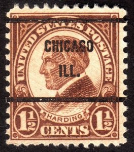 1927, US 1 1/2c, Harding, Used, Chicago precancel, Sc 633