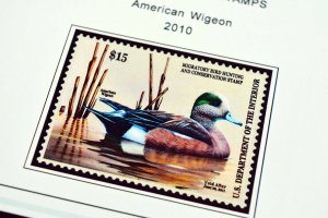 COLOR PRINTED USA FEDERAL DUCK 1934-2020 STAMP ALBUM PAGES (46 illustr. pages)