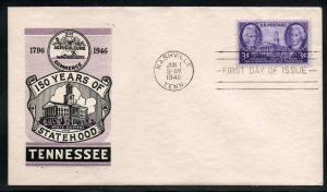 US #941 Tennessee FDC Ioor Cachet Addr B179