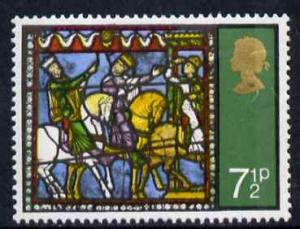 Great Britain 1971 Christmas 7.5p single with embossing s...