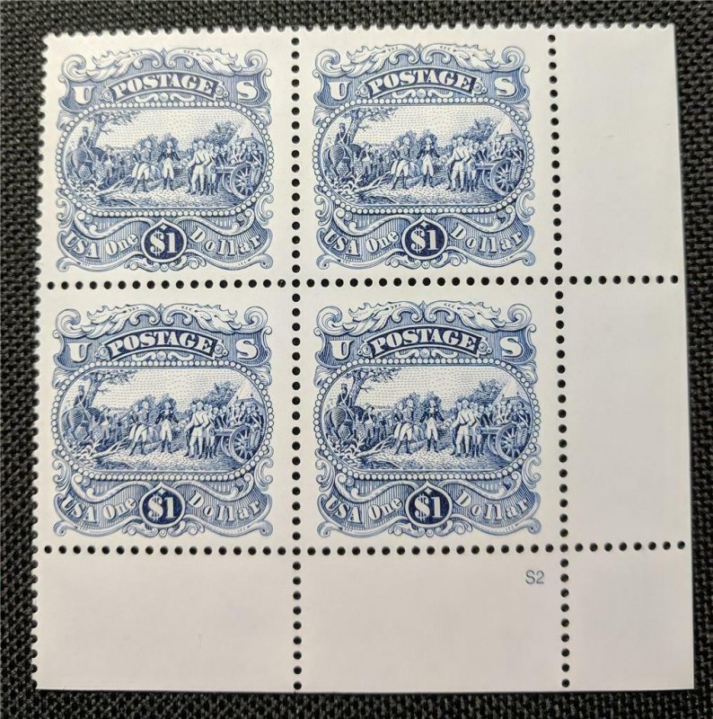 US Stamps #2590 Mint NH Plate Block of 4 Saratoga Battle Surrender by Trumbull