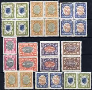 North Ingermanland 1920 set tp 10m (as SG 8-14) in pairs ...