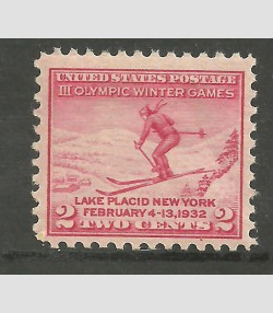 U.S.#716 Skier 2c Single, MNH.