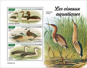 2023/04- CHAD - WATER BIRDS                 3V complet set    MNH ** T