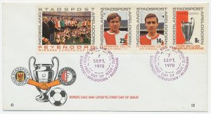 Cover / Postmark City mail Netherlands 1970 European Championship Football - Fey