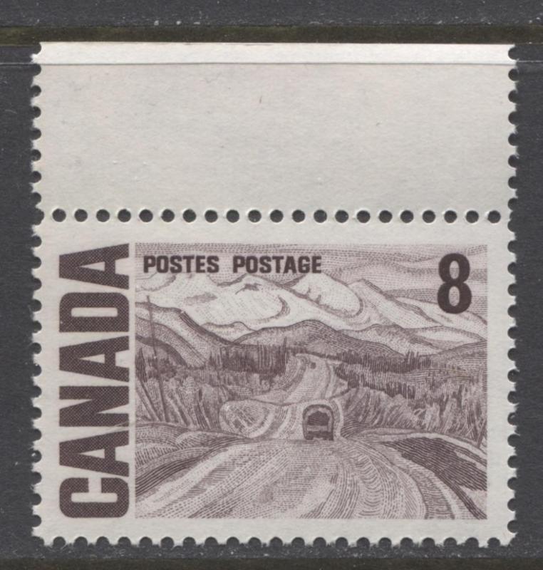 Canada #461iv 8c Deep Rose Lilac 1967-73 Centennial NF LV Streaky Gum VF-84 NH