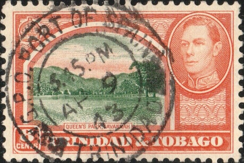 TRINIDAD & TOBAGO 1945 G.P.O. PORT OF SPAIN / TRINIDAD DS on SG251 - Ref.832n