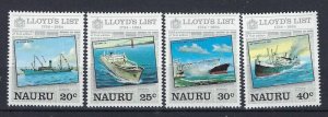 Nauru 280-83 MNH 1984 Lloyd's List (Ships)