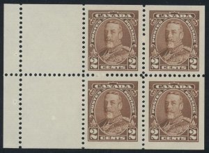 Canada - 218a - Booklet Pane of 4 + 2 labels - VF Mint never hinged