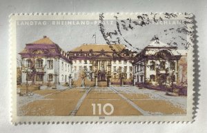 Germany 2000 Scott 2076 used - 110pf, State Parliaments, Rheinland Palatinate