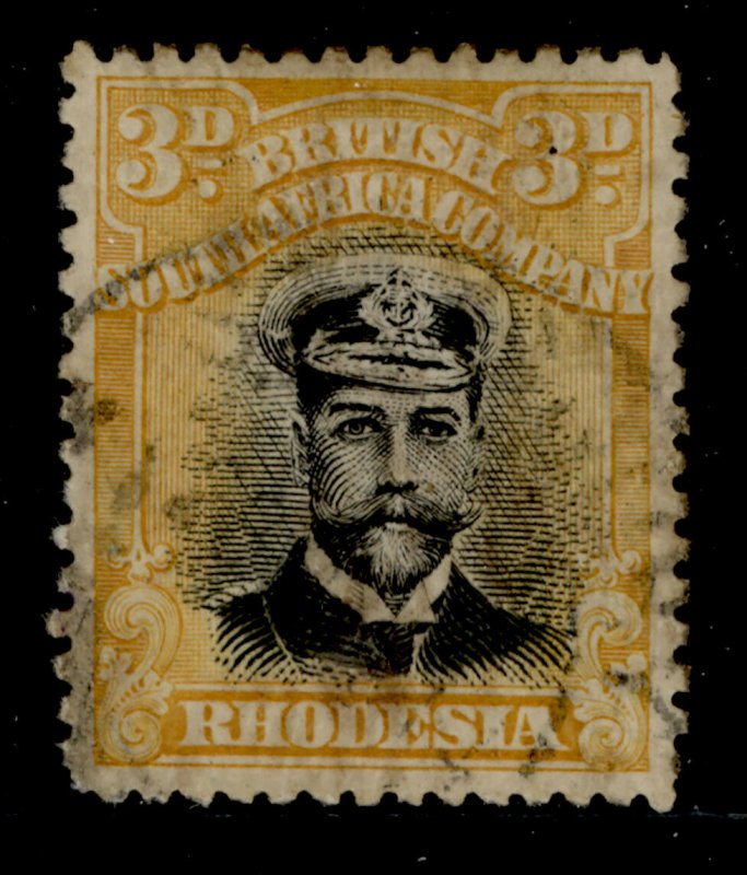 RHODESIA GV SG259, 3d black and yellow, USED.